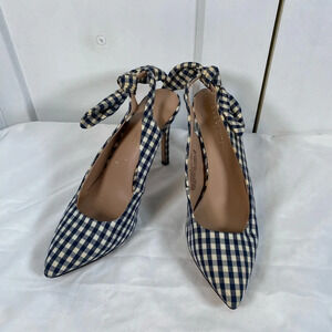 BCBG | Gingham Checkered Women's Heels - sling back - 7.5